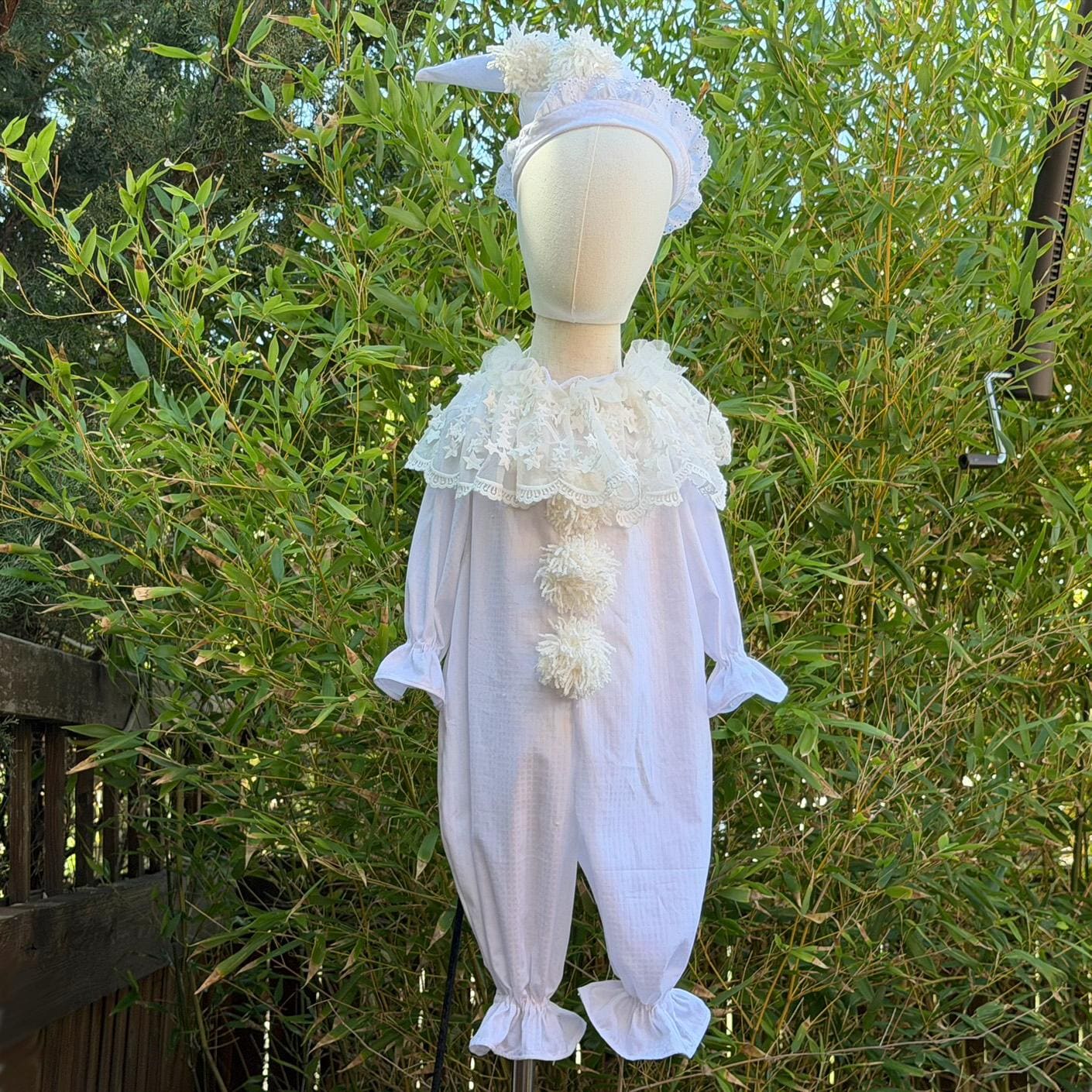 Pierrot Kids Clown Costume - Etsy