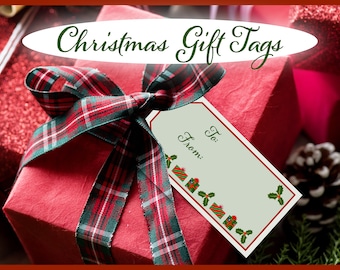 DIY Holly Christmas Gift Tags