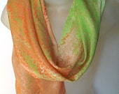 Custom Scarf, Marbled Silk Scarf, choose colors
