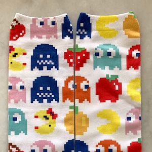 Pac-Man Ms Pac-Man Socks | Retro Apparel | Video Game socks | Arcade Game | Arcade apparel