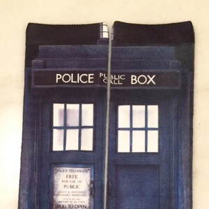 Dr Who Tardis Socks | Sci-Fi Blue Police Box Design