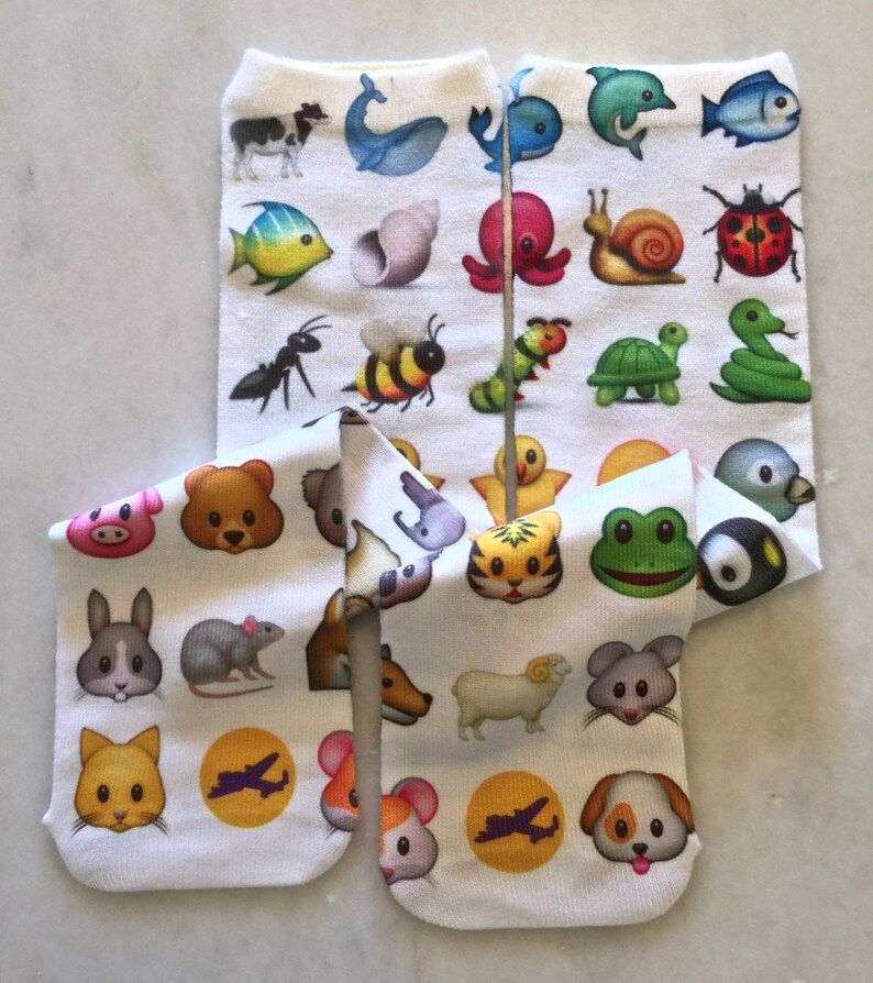 Animal Emoji Socks Emoji Socks Texting Socks Texting Colorful Socks