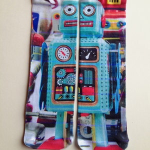 Robot Socks | Toy Socks | Blue Robot | Cute Kids Socks | Colorful Socks | Washable Socks