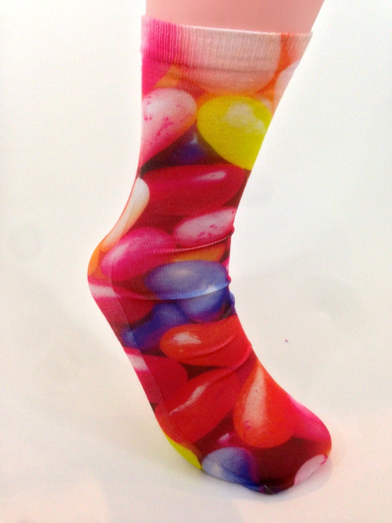 Jelly Bean Sock Candy Socks Crew Socks Crazy Socks Etsy