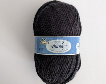 BLACK, Chunky yarn, Phntex, Color #06 Black