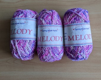 Melody Yarn, 63% COTTON, Spring Brook Yarns, Weight 50 grm, 111 yd, Color FUCHSIA