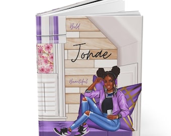 Journal, Girl Journal, Graduation Gift, Black Girl Journal, Granddaughter Gift, Girl Gift, Notebook, Fashion Journal, Women Notebook