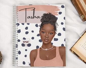 Black Girl Personalized Notebook, Entreprise appartenant à des Noirs, Black Queen, Black Girl, Planificateur personnalisé, Carnet à spirale, Black Girl Magic, Cadeau