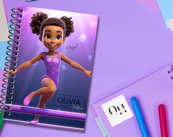 Carnet personnalisé de fille noire, entreprise appartenant à des Noirs, reine noire, fille noire, planificateur personnalisé, cahier à spirale, magie de fille noire, cadeau