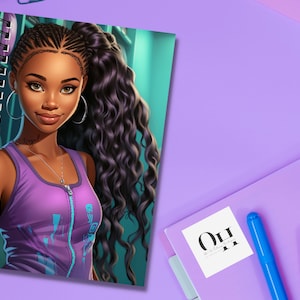 Cuaderno personalizado de niña negra, negocio de propiedad negra, reina negra, niña negra, planificador personalizado, cuaderno espiral, magia de niña negra, regalo