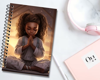 Carnet personnalisé de fille noire, entreprise appartenant à des Noirs, reine noire, fille noire, planificateur personnalisé, cahier à spirale, magie de fille noire, cadeau