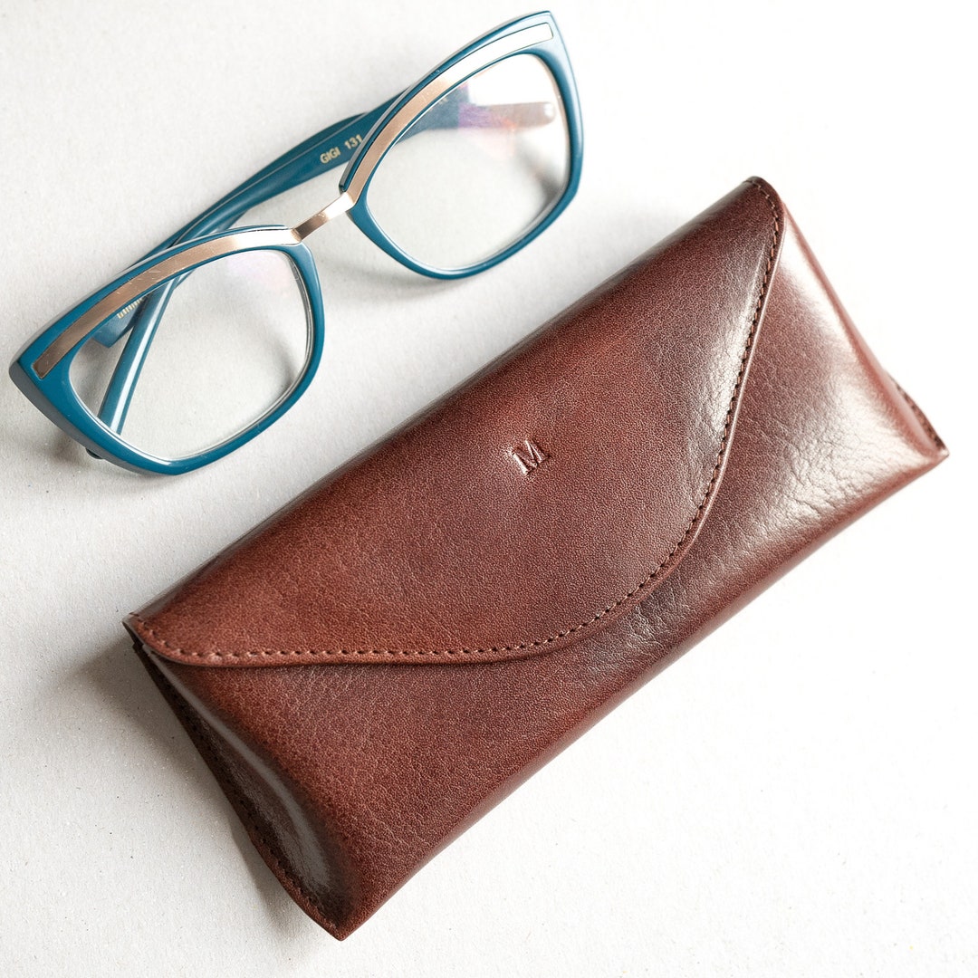 Leather Sunglasses Case Glasses Personalized, Eyeglass Case,