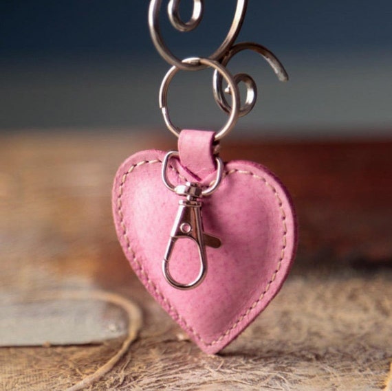 FackLOxc Portachiavi, elegante ciondolo a forma di cuore con rosa, unisex, ornamento per borsa, ornamento per chiavi a forma di rosa, ciondolo per ogni occasione, Modello Rose H254
