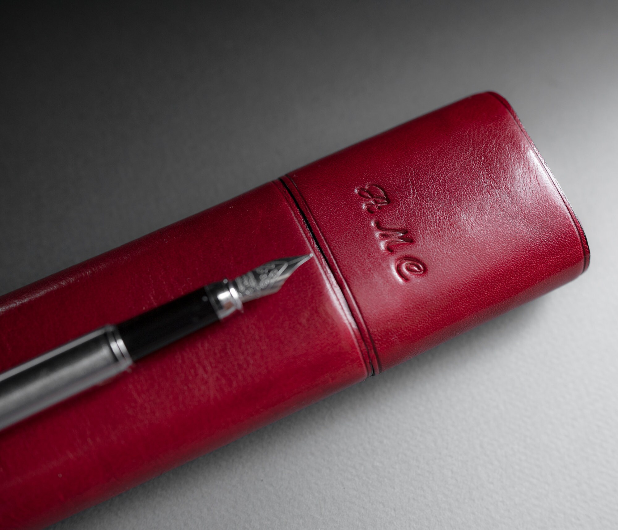 Pen Case Fountain Pen Case Pen Sleeve Leather Pencil Case Etsy