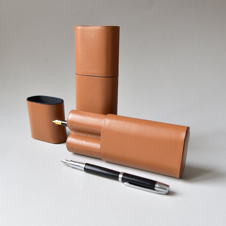 Personalized Leather Pen Case Fountain Pen Case Leather Pen Etsy