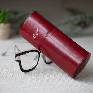 Custodia rigida per occhiali in pelle, custodia per occhiali da sole, custodia per occhiali da vista, astuccio per occhiali, regalo per la festa della mamma, custodia per occhiali da donna, regali di pensionamento per le donne,