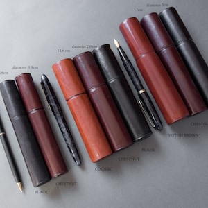 Custodia per penna in pelle personalizzata, custodia per penna stilografica, custodia per penna, etui per penna a sfera, regalo di nozze, padre della sposa, regalo dei testimoni dello sposo