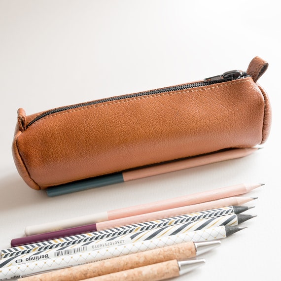 Zipper Pencil Case, Personalized Pencil Case Leather, Zipper Pencil Pouch,  Zippered Pencil Case, Zip Pencil Case, Zipped 12 Pencil Case 