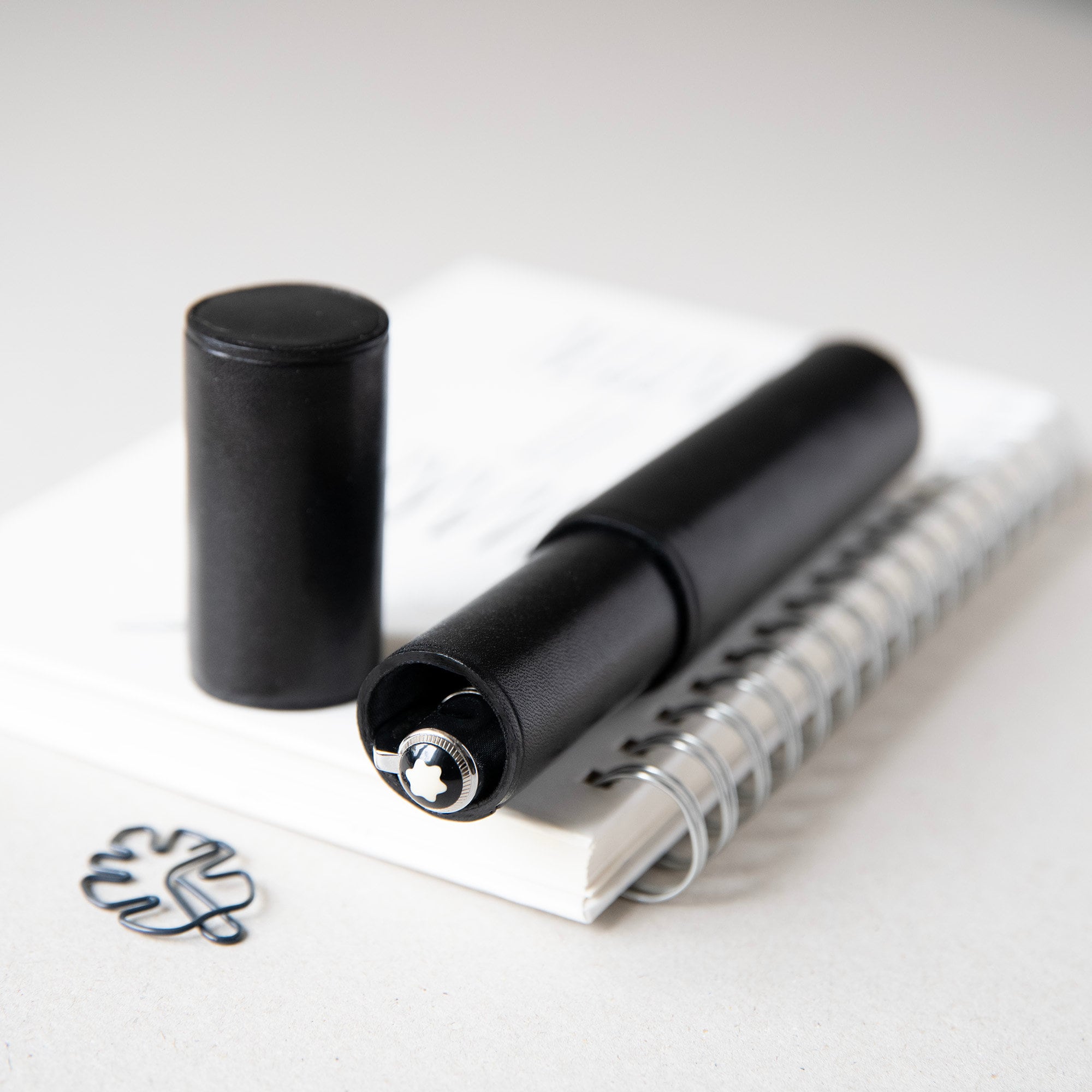 Black Leather Fountain Pen Case: Fits Montblanc 149, Visconti Homo