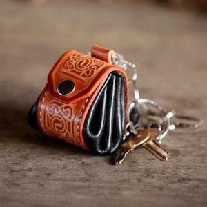 Keltische Leder Geldbörse Schlüsselanhänger: Irish Style Taschenanhänger