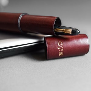 Astuccio per penna stilografica personalizzato, portapenne in pelle regalo, astuccio per matite in pelle, regalo di Natale per lui, compleanno papà, regalo per 50° compleanno uomo