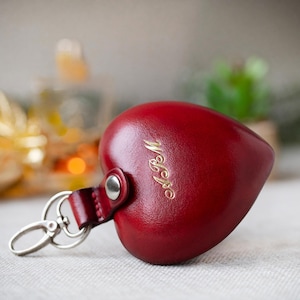 Personalisierte Herz Schlüsselanhänger, Herz Schlüsselanhänger besonders anfertigen, Leder Herz bestes Geschenk für sie, Herz Monogramm Schlüssel Beutel, Herz Münzen Geldbörse Schlüsselanhänger