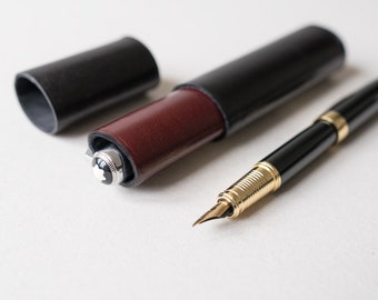 Pen case leather vintage, Fountain pen case for MB149,  Pen pouch for fountain pen collector, Custom pen case for him, Fountain pen holder