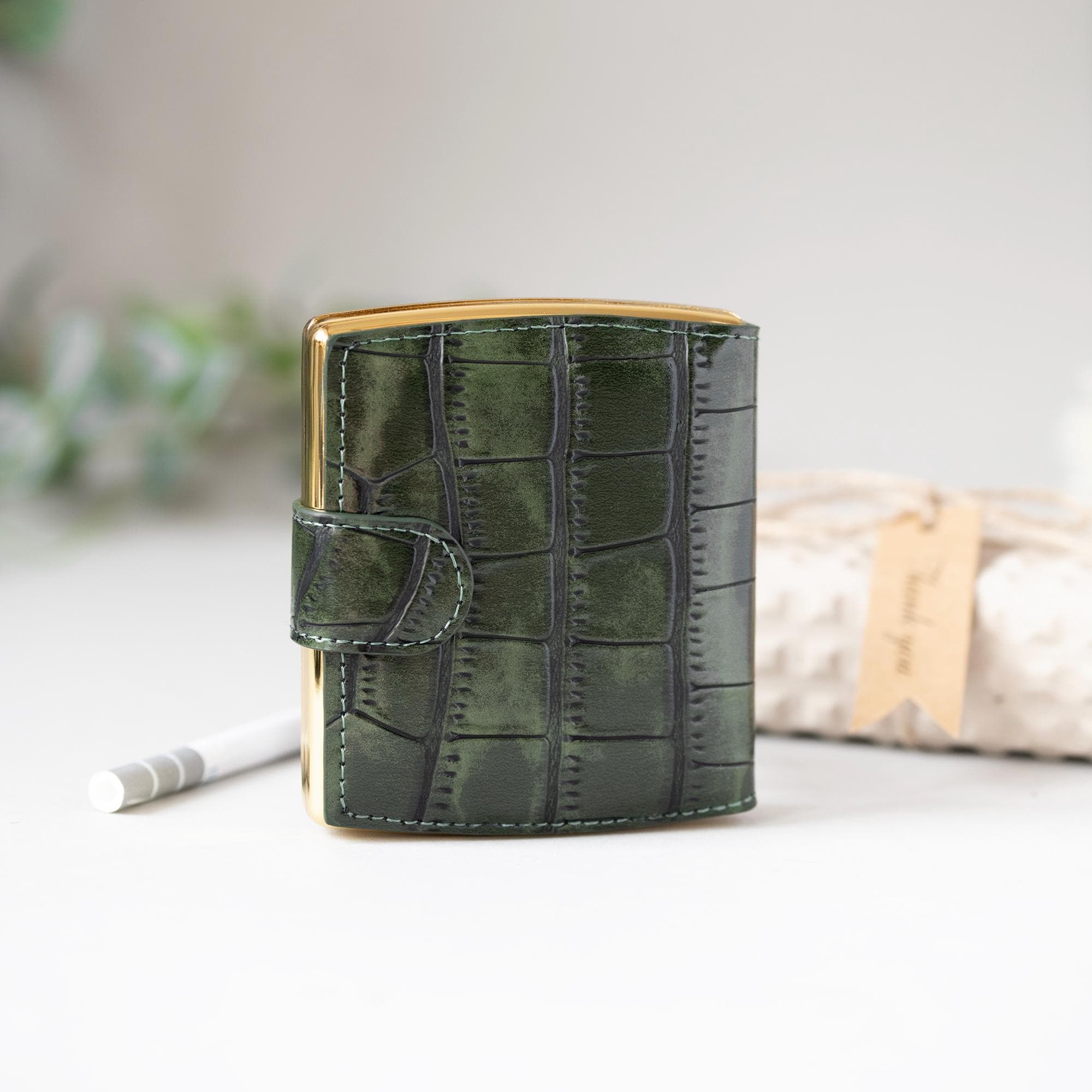 crocodile cigarette case Cigarette Case Crocodile Leather, Custom Cigarette Holder for Men, Luxury Cigarette  Case Wedding Gift, Personalized Cigarette Box for Women