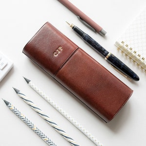 2 étuis à stylos en cuir cadeau personnalisé, porte-stylo pour homme, étui à stylo-plume MB149, cadeau de luxe avec pochette pour lui, double pochette pour stylo