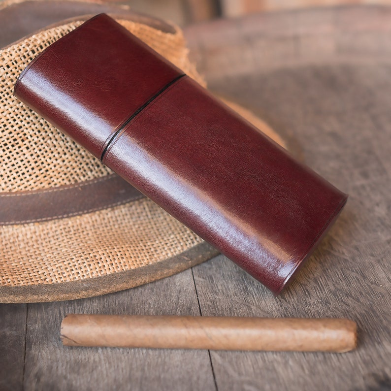 Personalized Travel Cigar Case Leather Cigar Case Cigar Etsy