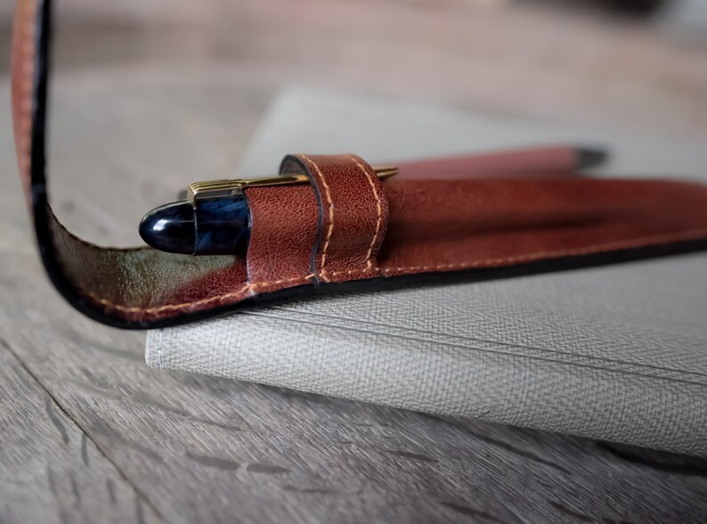 Single Pen Case Fountain Pen Case Leather Pen Case Etsy