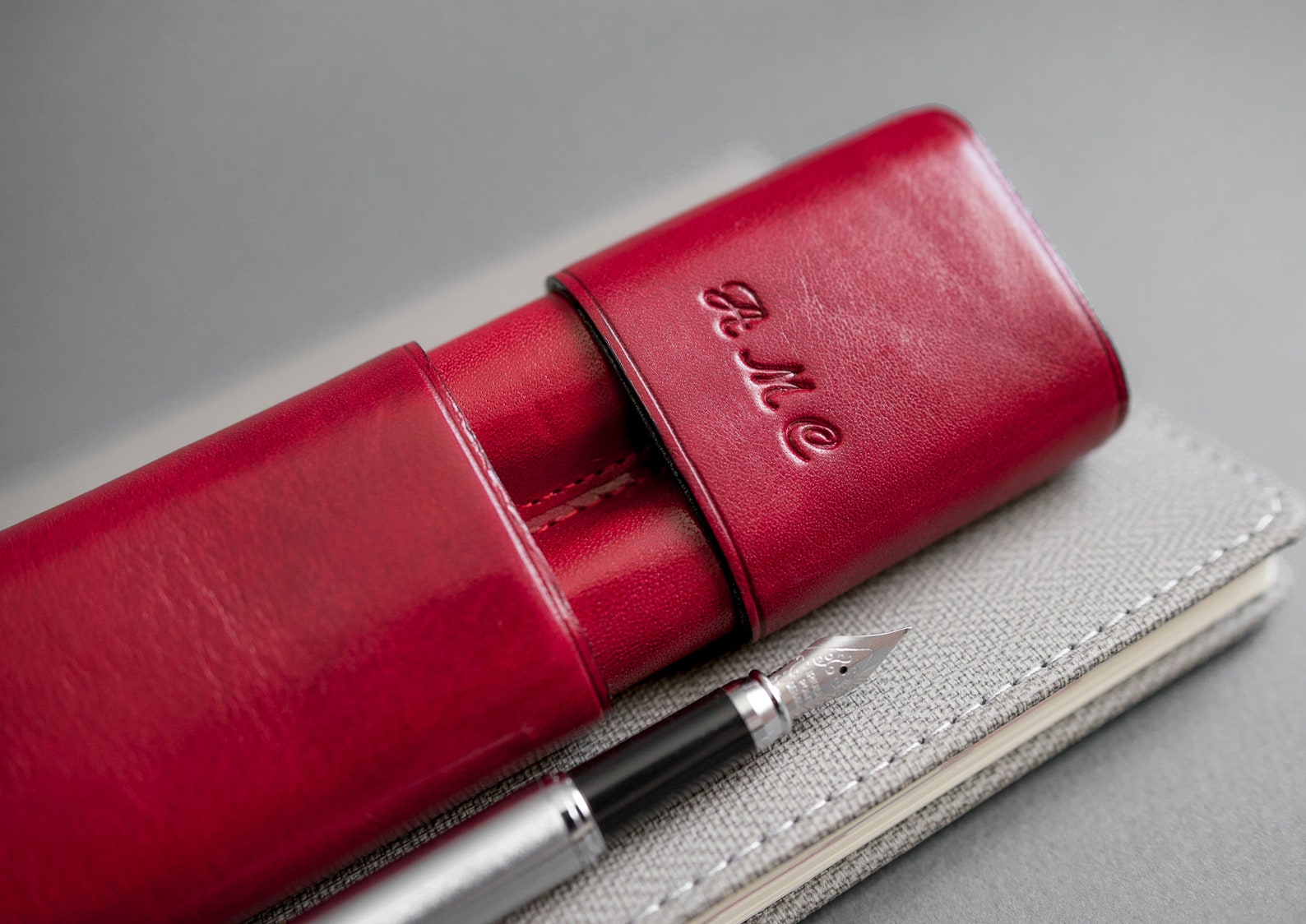 Personalized Leather Pen Case Fountain Pen Case Pen Pouch Etsy