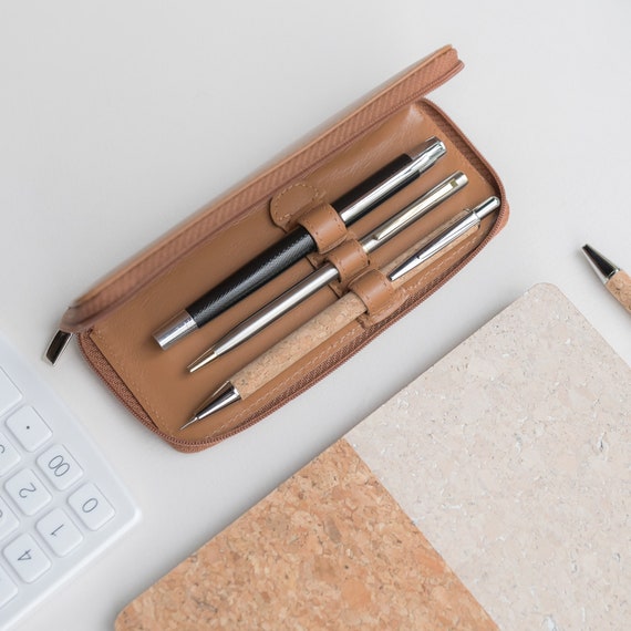 Zipper Pencil Case, Personalized Pencil Case Leather, Zipper Pencil Pouch,  Zippered Pencil Case, Zip Pencil Case, Zipped 12 Pencil Case 