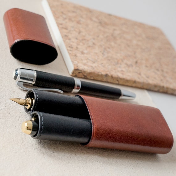 Pen Case for Fountain Pens, Fountain Pen Travel Case, Leather Pen