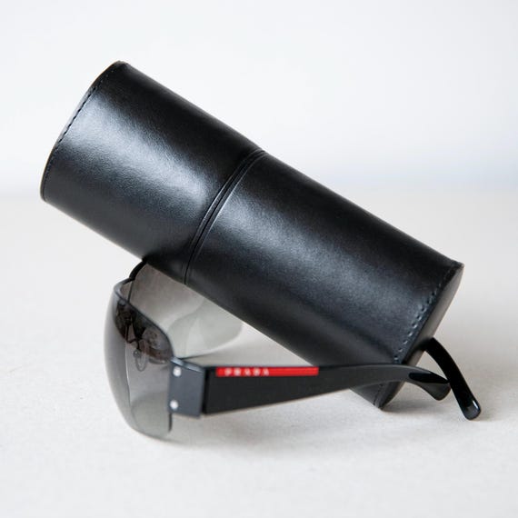 Prada Black Sunglass Case with Red Accent Prada | Accessories | Prada Black Eyeglass Case With Red  main image 3
