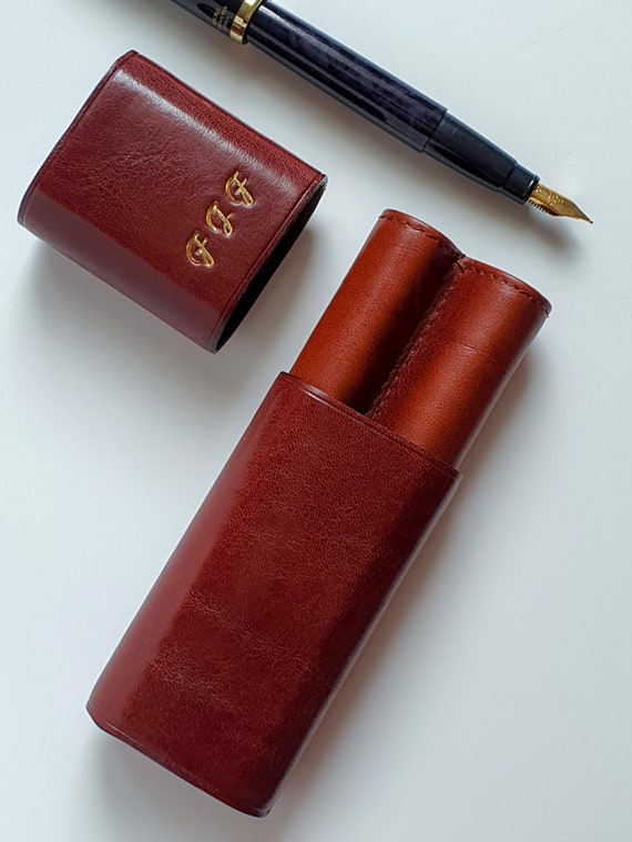 Leather 2 pen case deals