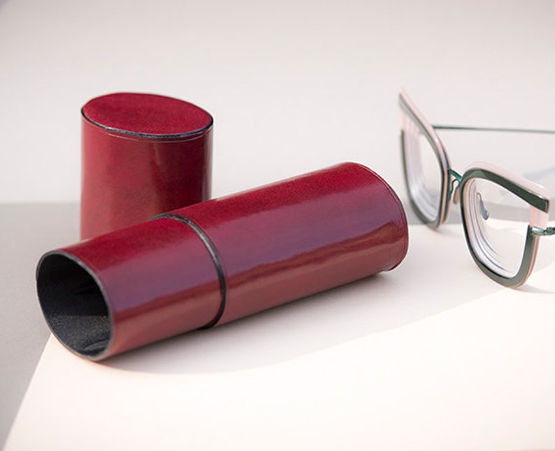 Leather pen case Fountain pens case Red leather case Etsy