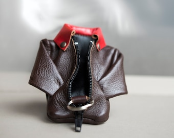 Cartera de bolsillo con llavero de cuero, llavero multifunción de regalo para hombre, monedero de cuero, accesorios para automóvil, regalo del día del padre para él