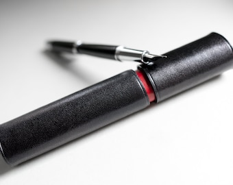 Estuche de pluma estilográfica de lujo, estuche de cuero personalizado para ella, bolsa de bolígrafo grabada, elegante soporte para bolígrafo, regalo de cumpleaños para ella, funda para bolígrafo