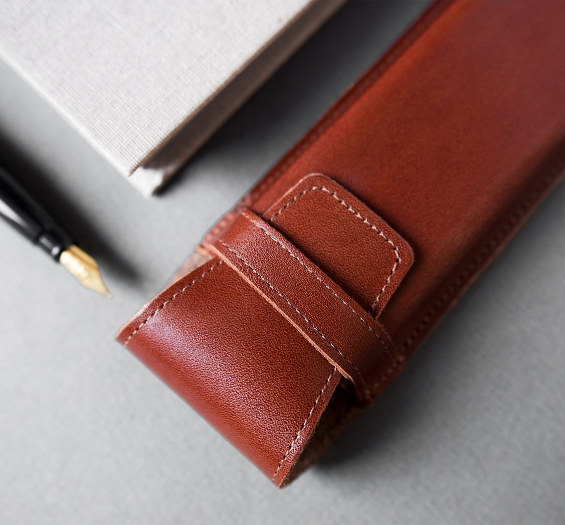 Fountain pen case for men 3rd anniversary gift leather Etsy