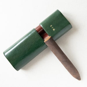 Gepersonaliseerde sigarenkoker voor op reis voor getuige, leer met twee sigarenkokers, gegraveerde sigarenkoker, sigarenkoker cadeau voor hem, luxe sigarenhouder