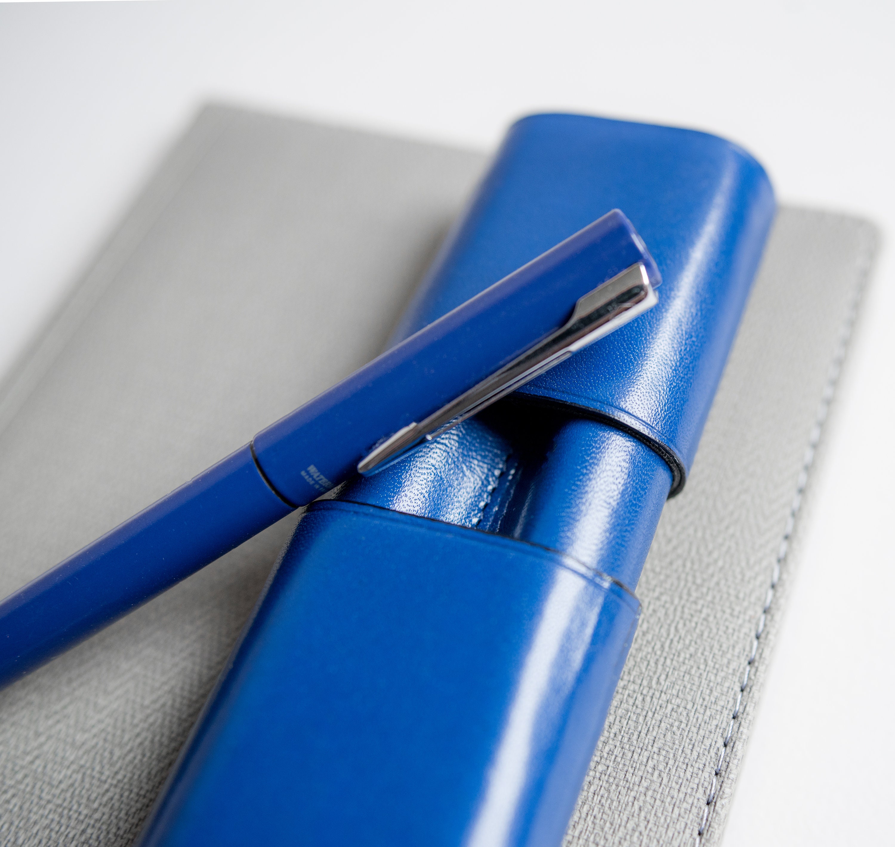 Leather Pen Case for Men Blue Fountain Pen Case Pen Sleeve Etsy UK