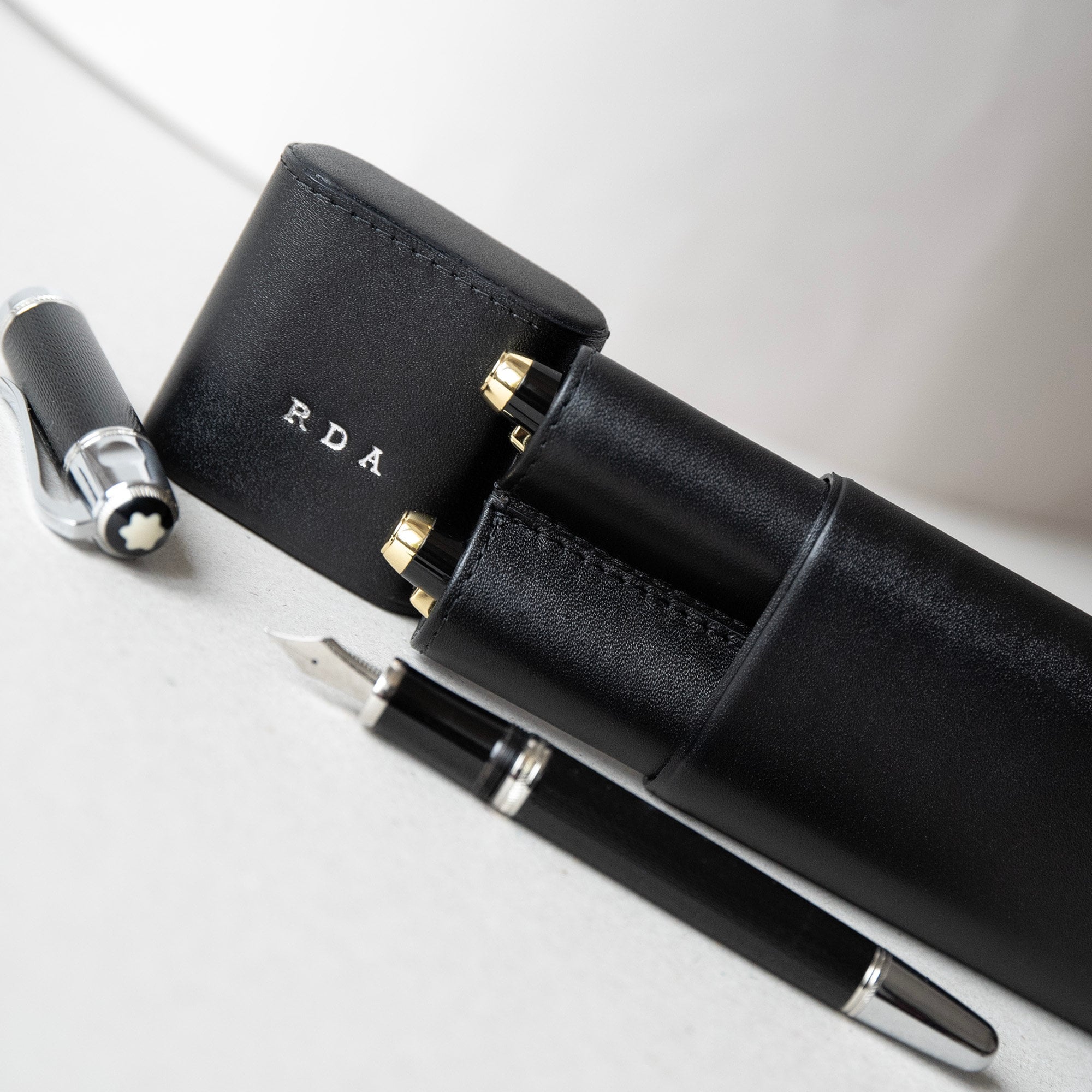 ¨MONTBLANC.FLORENCE.LEATHER POUTCH Authentic Montblanc Florence Leather Pen Pouch Case Black