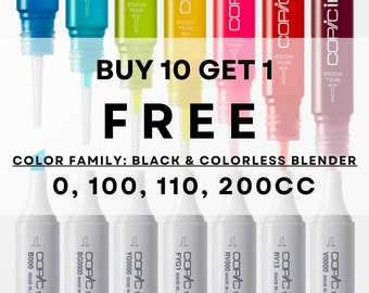 0 Colorless Blender + Black  + Special Black + 200CC - COPIC Sketch Marker - U.S. Authorized Retailer