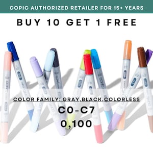 C0 - C7 * COPIC Ciao Marker Cool Gray - Rivenditore autorizzato negli Stati Uniti