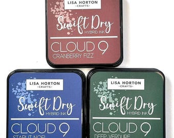 Lisa Horton Cloud 9 Ink Pad Sets – Swift Dry, Metallic, Pearl (3pc Bundles)