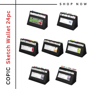 COPIC Sketch Wallet 24pc Landscape Architecture Fashion Figure Product Designs - U.S. Authorized Retailer