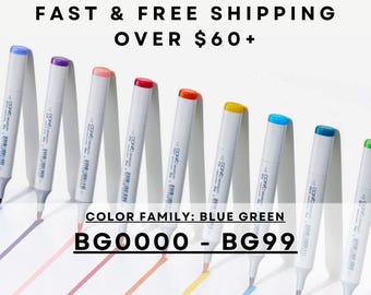 BG0000 -  BG99 * COPIC Sketch Marker Blue Green - U.S. Authorized Retailer