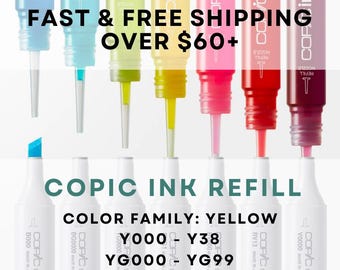 Y0000 - YR82 * COPIC Ink Refill Yellow, Yellow Green, Yellow Red - U.S. Authorized Retailer