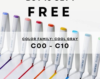 C00 - C10 * COPIC Sketch Marker Cool Gray- U.S. Authorized Retailer